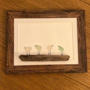 Handmade sea glass art